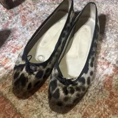 ヒョウ柄フラットシューズ　　letalon