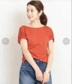美品BEAUTY&YOUTH UNITED ARROWSギャザースリーブTシャツ