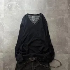00s【archive】border long tee/Y2K swag お兄系