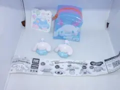 E★シナモロール マイカラーフィギュア×2個とビニールポーチキューブ型