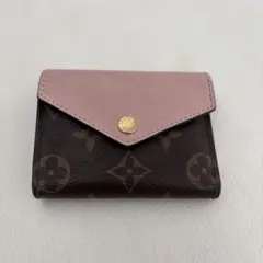 Louis Vuitton 三つ折り財布 ブラウン/ピンク