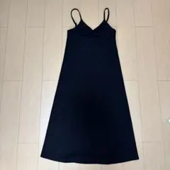 GRL キャミワンピース ロング ゆったりシルエット 無地 ブラック