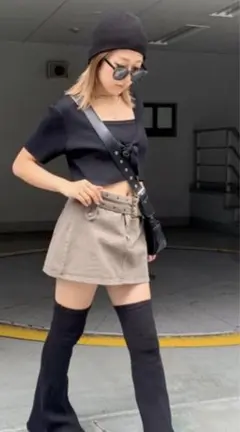 SHAGGIE ブーツカットニットレッグウォーマー
