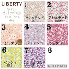 ①リバティ はぎれ　タナローン　選べる4枚　10×15cm カットクロス　別注