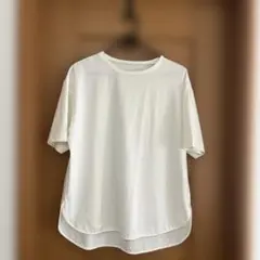 ホワイト ラウンドネック 半袖Tシャツ