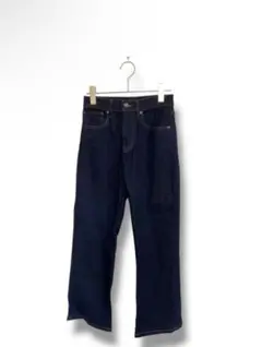 UNIQLOユニクロダークブルーブーツカットデニムS C32