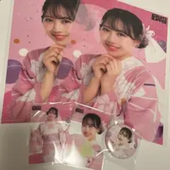 FRUITS ZIPPER 浴衣すきくじ 松本かれん クリアポスター 缶バッチ