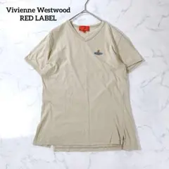 ヴィヴィアンウエストウッド 半袖Tシャツ オーブ刺繍 M ベージュ Vネックのサムネイル