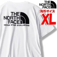 ノースフェイス バックプリント Tシャツ 白 新品 海外XL 日本3L相当 tb