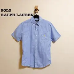 極美品 POLO RALPH LAUREN シアサッカー シャツ ブルー