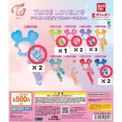 TWICE LOVELYS アクリルカラビナフロッキーマスコット　ガチャ 10個