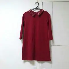 【新品】Jayroビジュー付き赤ワンピのサムネイル