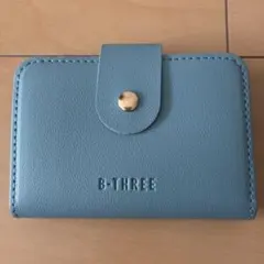B-THREE カードケース ジャバラ式 ブルー