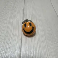 スマイリーフェイス キーホルダー オレンジ