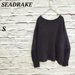 R3403/SEADRAKE【S】 切り替えカットソー オーバーサイズ ネイビー