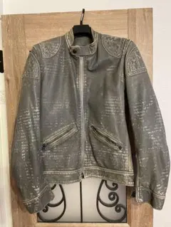 DOLCE&GABBANA ドルガバ 英字ラムライダースジャケット