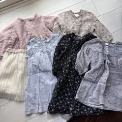 90サイズ 子供服まとめ売り ワンピース スカート トップス 6枚セット
