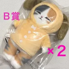 《２点セット》一番くじ モフサンド Ｂ賞 くつろぎにゃんこ ぬいぐるみ ファミマ