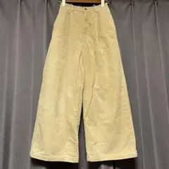 【訳アリ】 コーデュロイ　ワイドパンツ　M