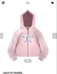 tiiピンクフルジップパーカー