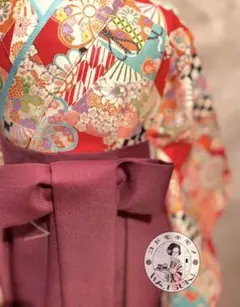 New【大人気レトロ柄♡大正ロマン袴】女の子ベビーキッズ袴 2点セット簡単着付け