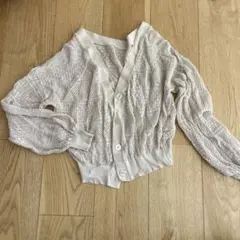 Ray Cassin 透かし編みカーディガン Fサイズ