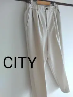 CITY パンツ スラックス ホワイトベージュ レディース Ｍsize