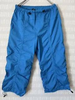 #2962 DANSKIN ドローストリング付き 7分丈パンツ ブルー Sのサムネイル