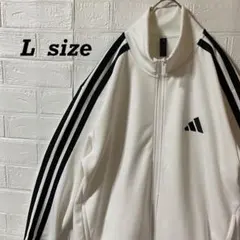 アディダス　スリーブラインホワイトトラックジャケット