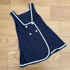 teteatete ワンピース　ボタン付き　ノースリーブ　ジャンスカ