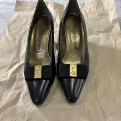 Yves Saint Laurent ブラックパンプス 中ヒール