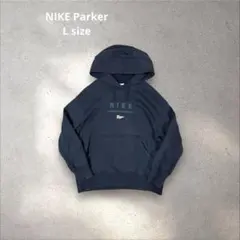 NIKE ブラック　パーカー　刺繍ロゴ　古着　ヴィンテージ　90s