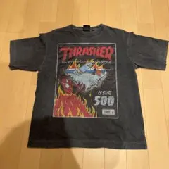 693 THRASHER ヘビーコットン シルクプリント Tシャツ スラッシャー 