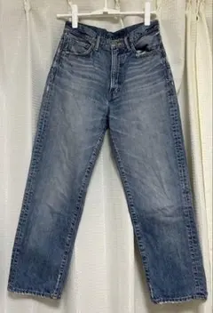 EDWIN ライトブルー ストレートデニム 少しダメージ加工 26㌅ 日本製