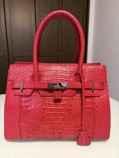 美品】WAKO×MAURO GOVERNA クロコダイル ルビーレッドトート - メルカリ