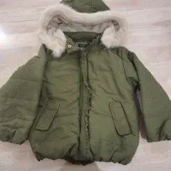 【新品】futafuta 中綿コート 110cm オリーブグリーンカーキ