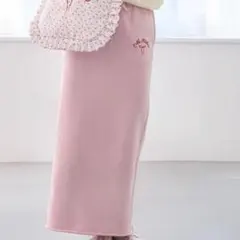 未使用タグ付き キャスキッドソン スウェット ロングスカート 刺繍 ピンクのサムネイル