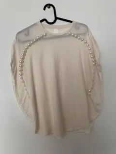 IamI アイアムアイ パール付 カットソー アイボリーのサムネイル