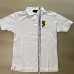 BEAMS T ポロシャツ ホワイト クマ 刺繍 Sサイズのサムネイル