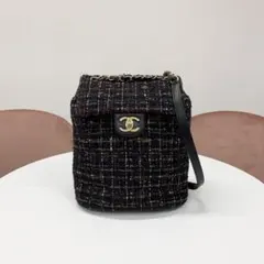 香奈兒 菱格紋 粗花呢 雙C標誌 轉鎖 鏈條 後背包