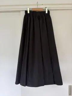29様専用　フレアスカート ブラック ウエストゴムのサムネイル
