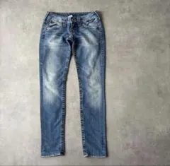 希少✨ TRUE RELIGION デニム スキニー ギミック ダメージ加工 - メルカリ