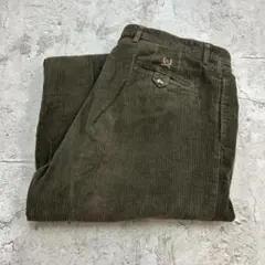 トミーヒルフィガー　コーデュロイパンツ　古着　カーキ　ブラウン系　W42