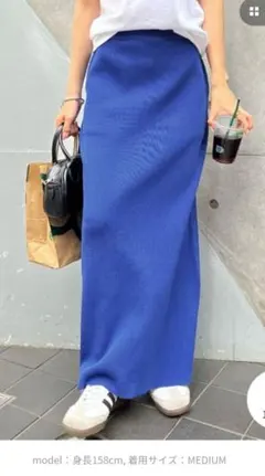 ◼️リブロングナロースカート【ポケット付き】