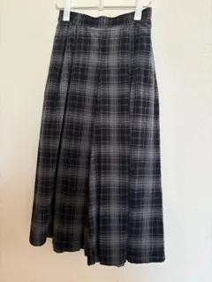 スタジオクリップ　チェック柄スカーチョ　ワイドパンツ