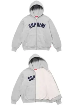 Supreme Arc Thermal Lined Zip Up Hooded灰