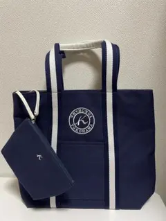 キタムラ キャンバストートバッグ　ネイビー