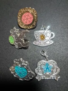 セリア セボンスター メタルピンバッジ メタルチャーム　計5個セット　まとめ売り