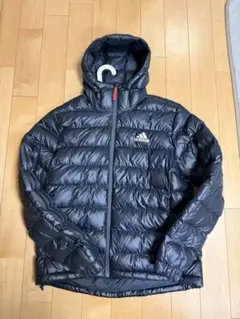 adidas フード付きダウンジャケット 黒　2xo