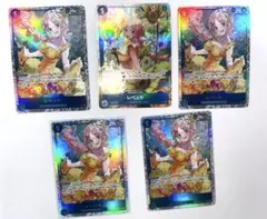 レベッカ　パラレル（SR）　【神の島の冒険】　ワンピースカードとSRレベッカ4枚